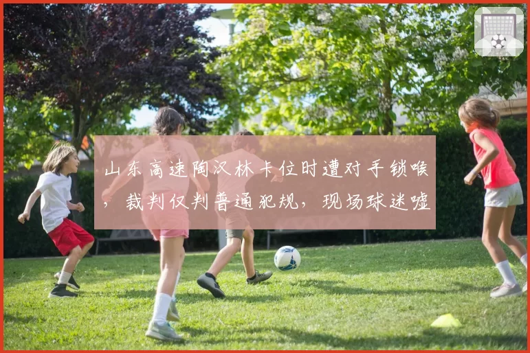 山东高速陶汉林卡位时遭对手锁喉,裁判仅判普通犯规,现场球迷嘘声震天
