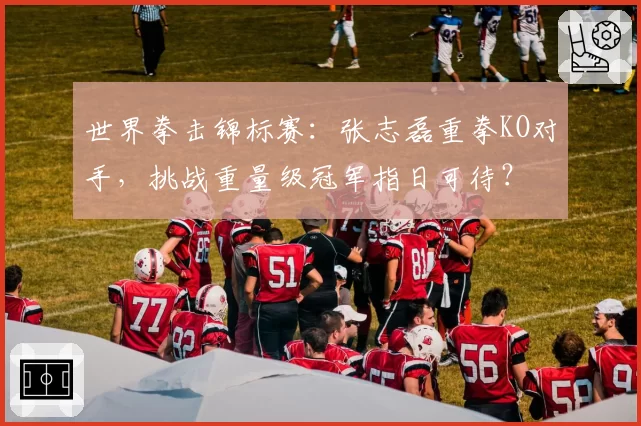 世界拳击锦标赛:张志磊重拳KO对手,挑战重量级冠军指日可待?
